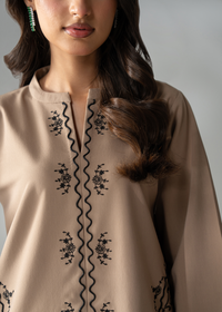 Coffee Brown Embroidered Co-ord set