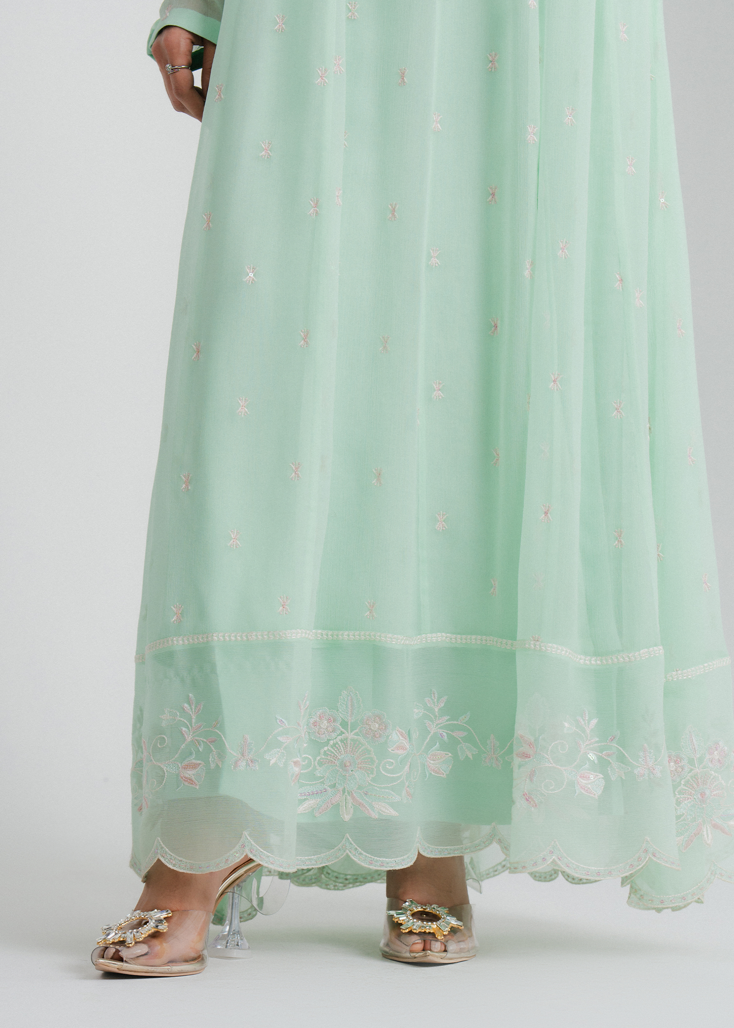 Chiffon Embroidered Kalidar