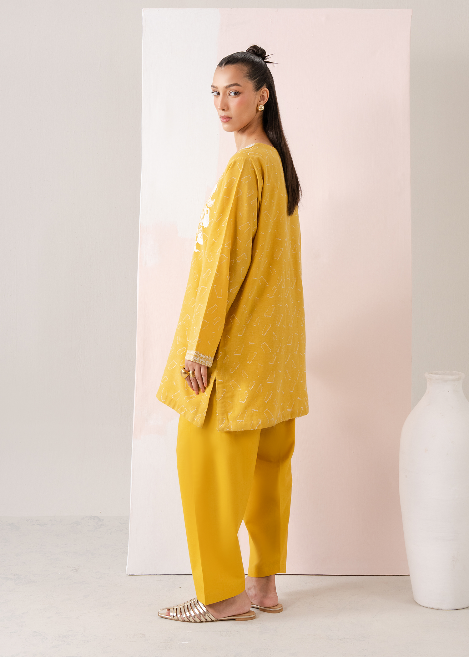 Mustard Embroidered Co-ord