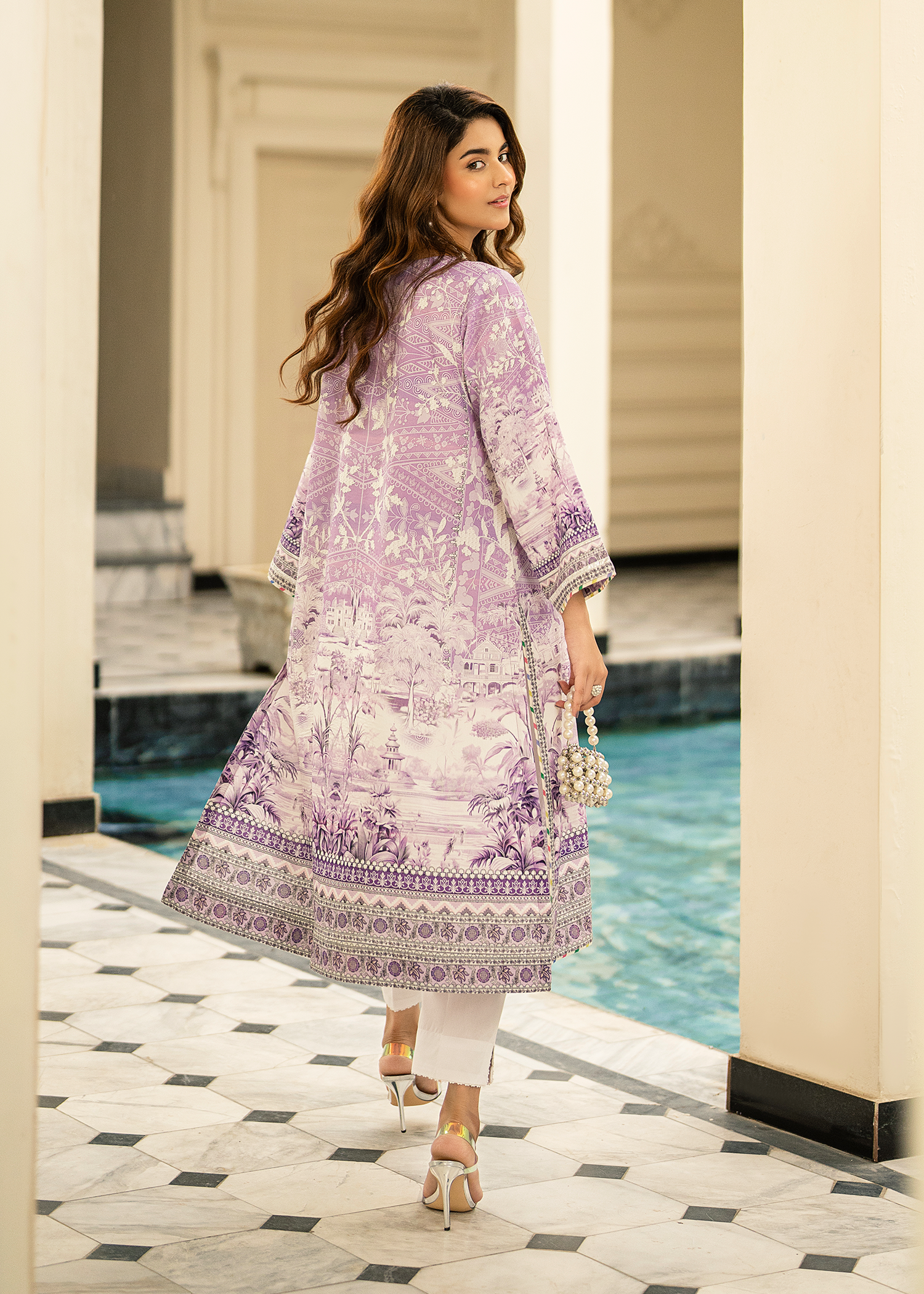 Lavender Printed Shirt
