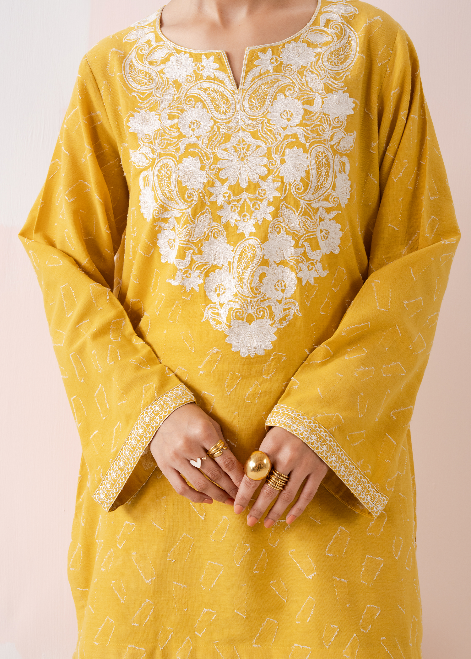 Mustard Embroidered Co-ord