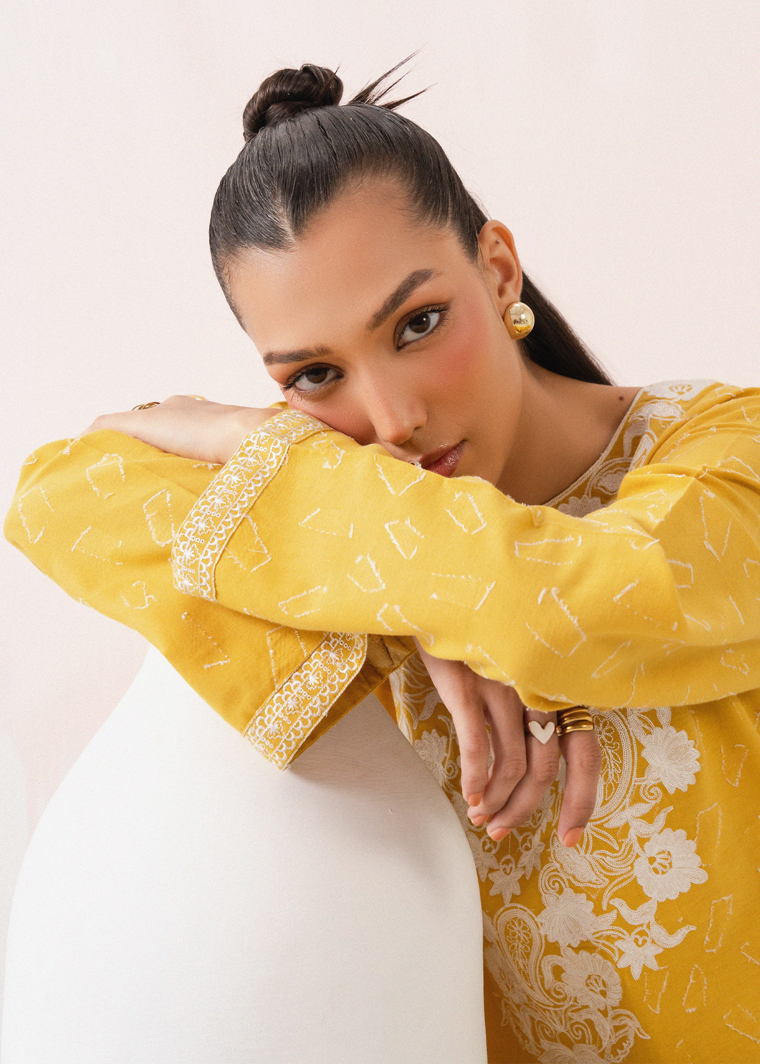Mustard Embroidered Co-ord