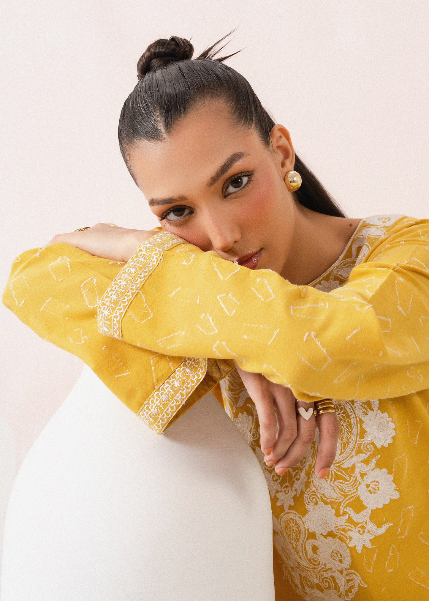 Mustard Embroidered Co-ord