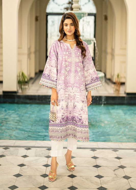 Lavender Printed Shirt