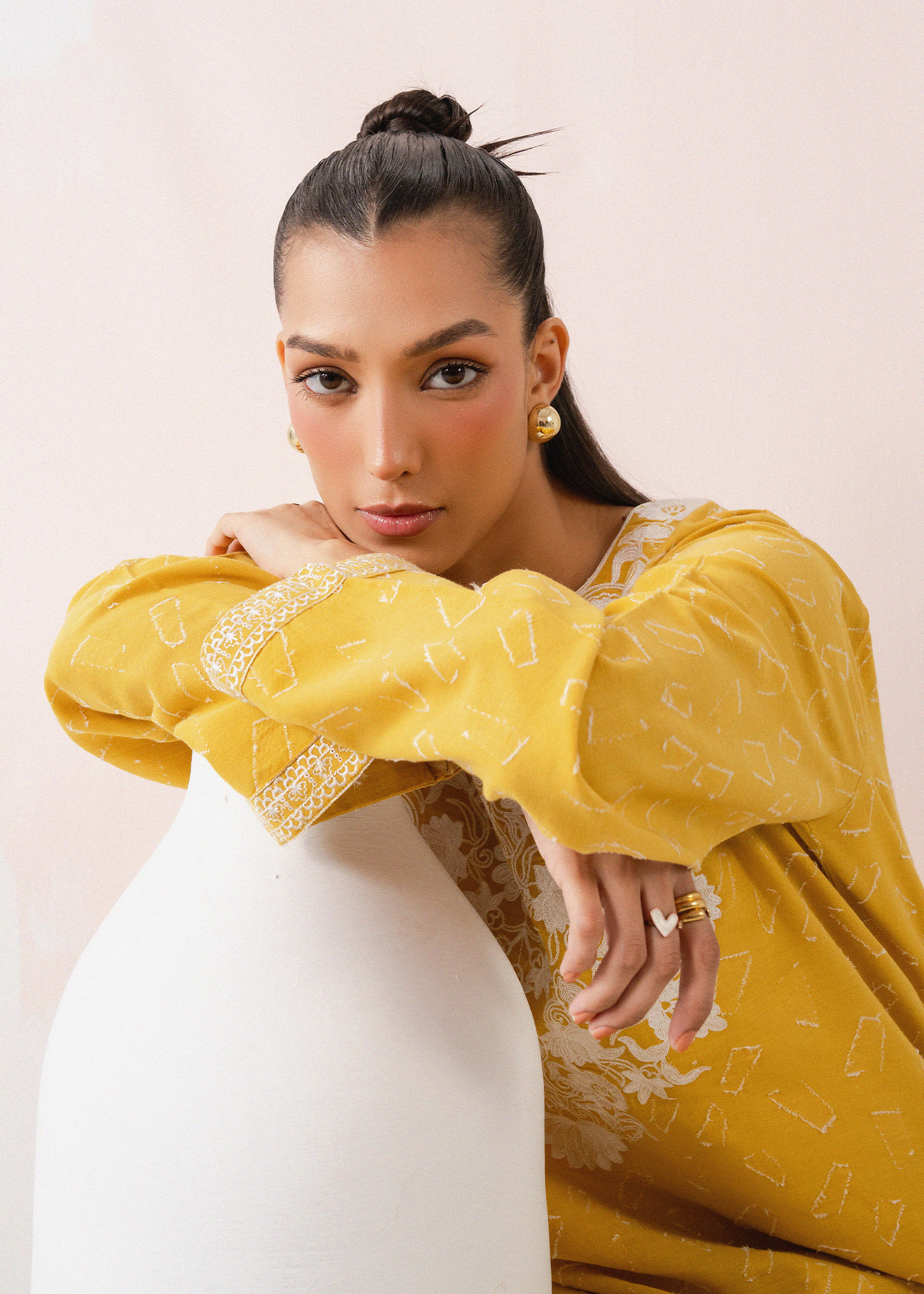 Mustard Embroidered Co-ord