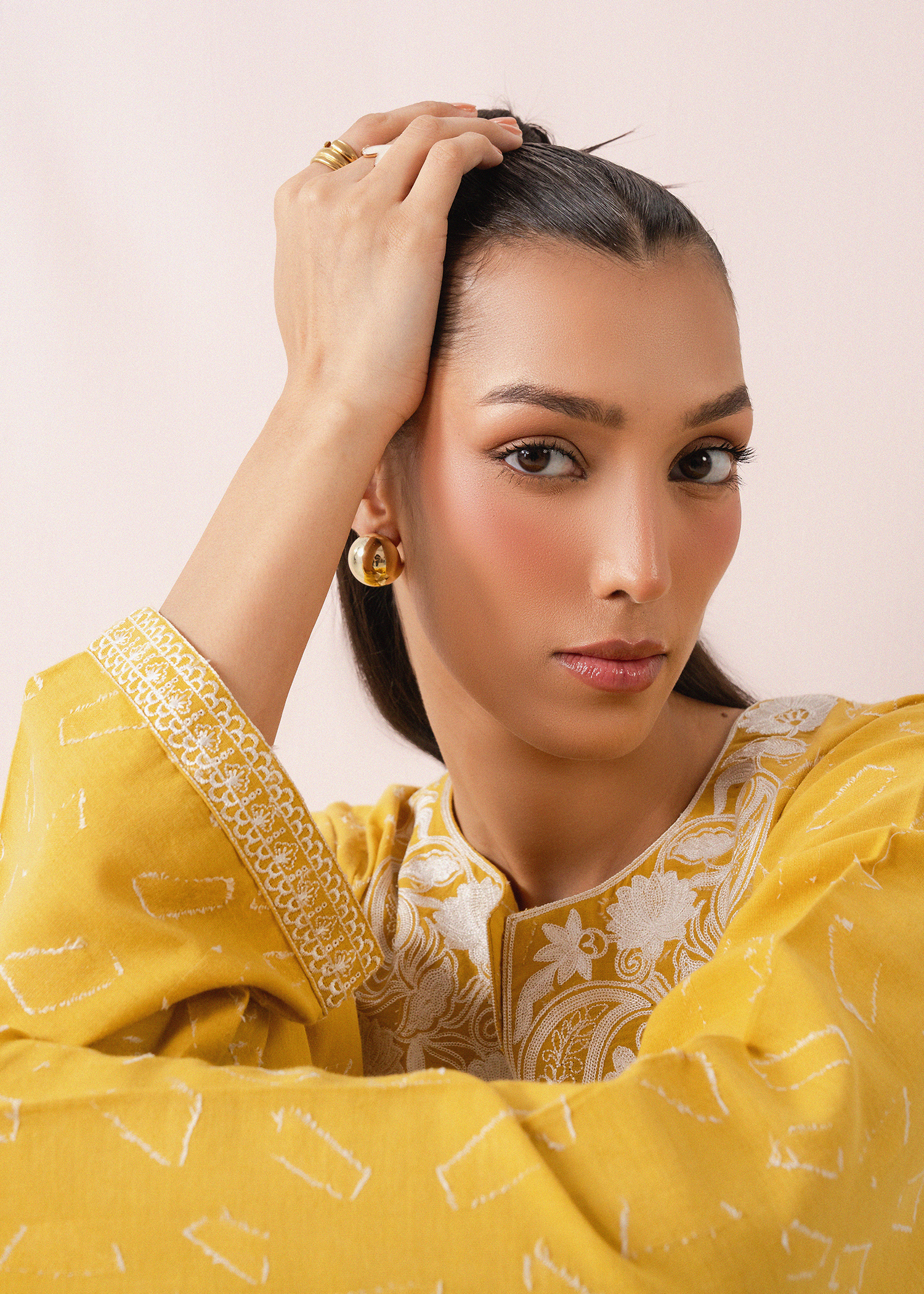 Mustard Embroidered Co-ord