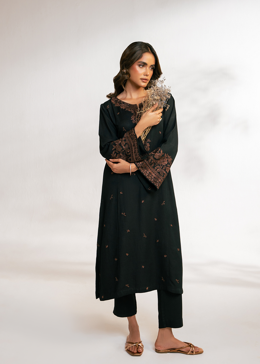 Black Embroidered Suit