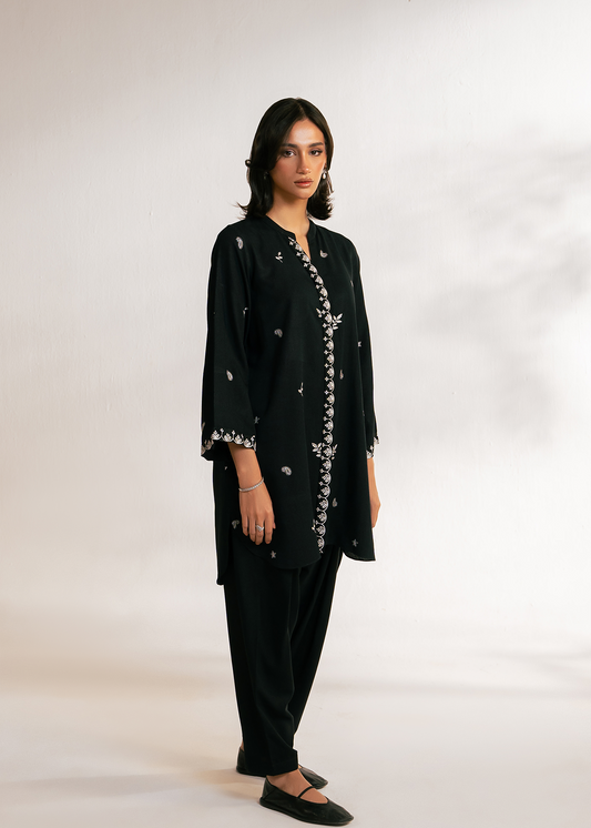 Black Embroidered Suit