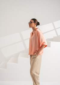 Peach Button Down Shirt