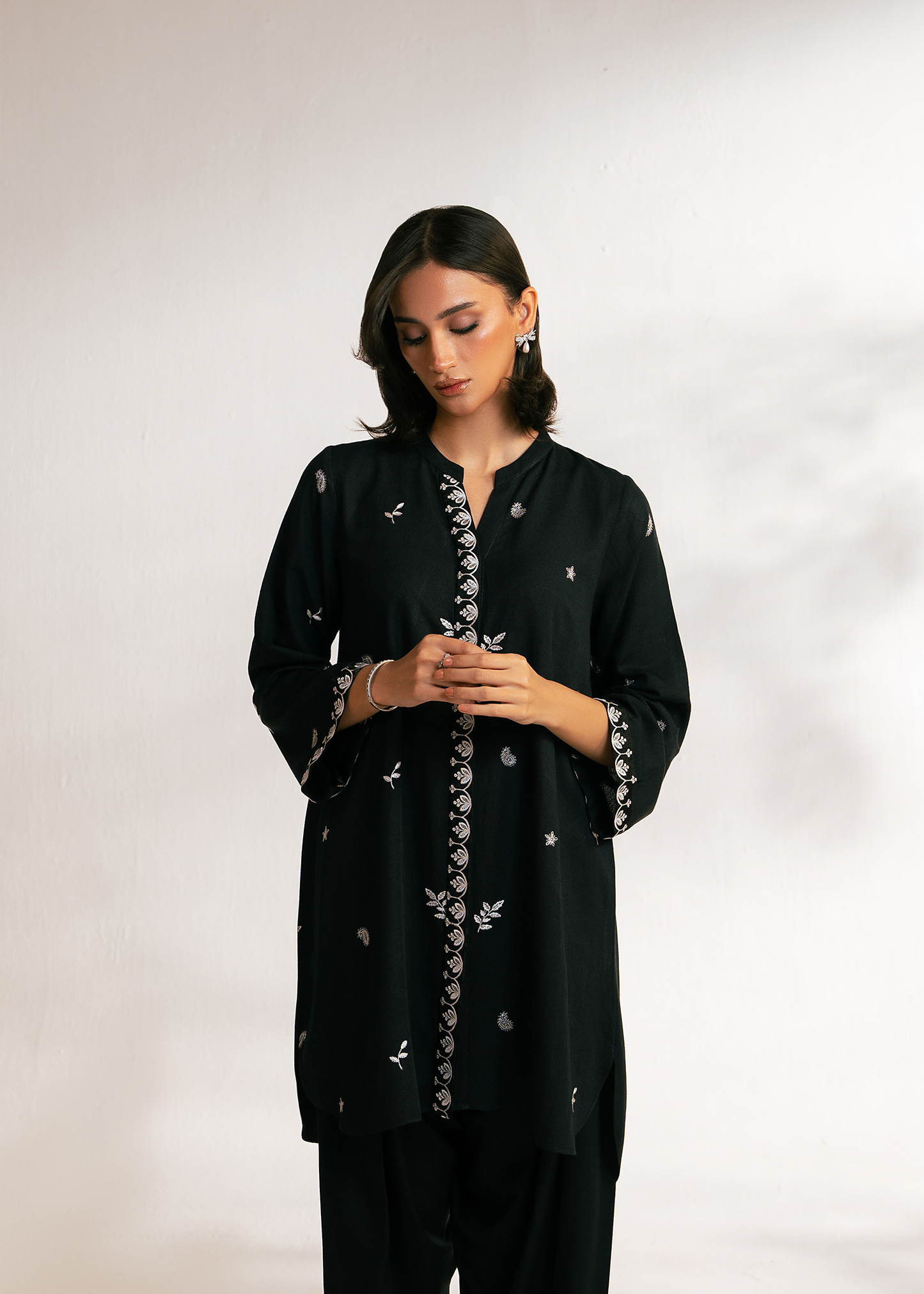 Black Embroidered Suit