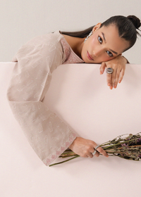 Beige Embroidered Co-ord
