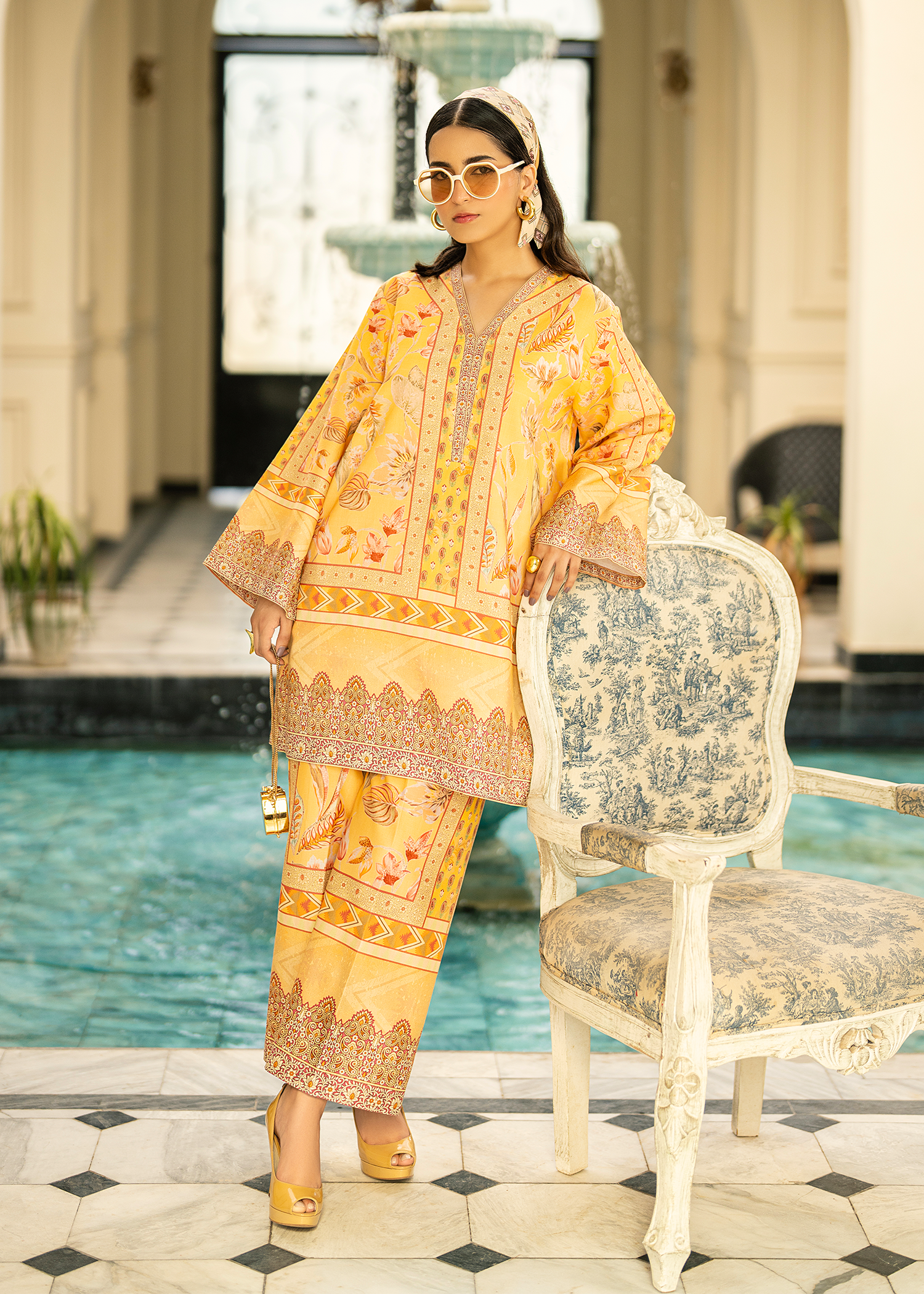 Marigold Yellow Printed Co-ord