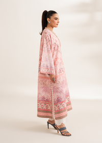 Pink Printed Embroidered Shirt