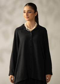 Black Crush collared Co-ord set