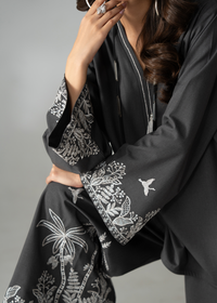 Graphite Grey Embroidered Co-ord set