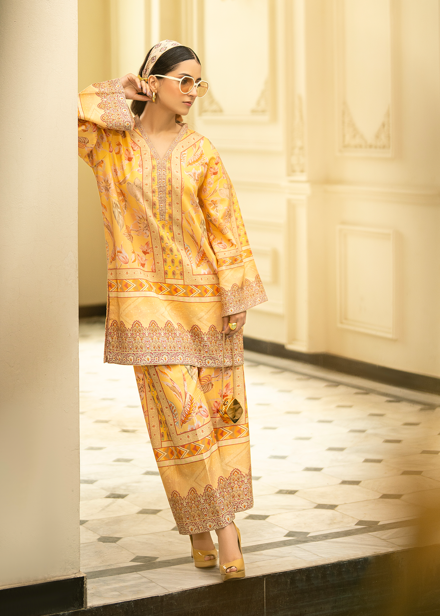 Marigold Yellow Printed Co-ord