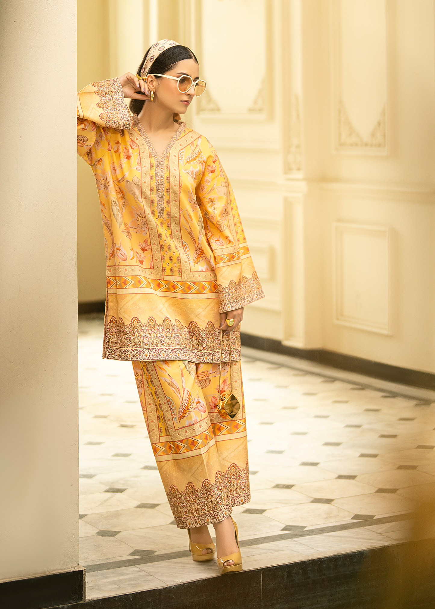 Marigold Yellow Printed Co-ord