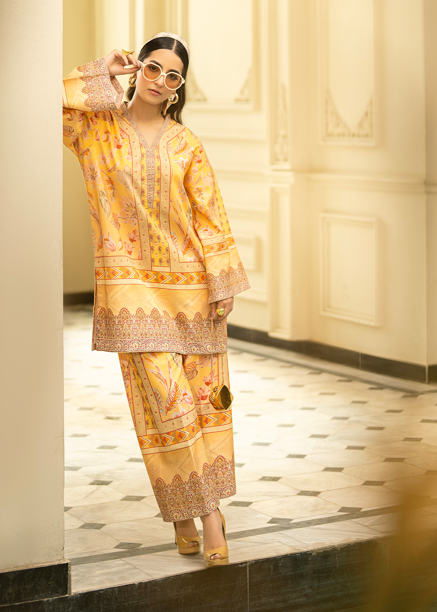 Marigold Yellow Printed Co-ord