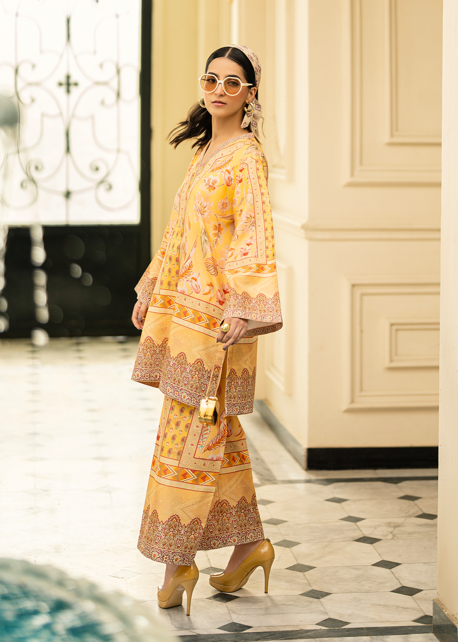 Marigold Yellow Printed Co-ord