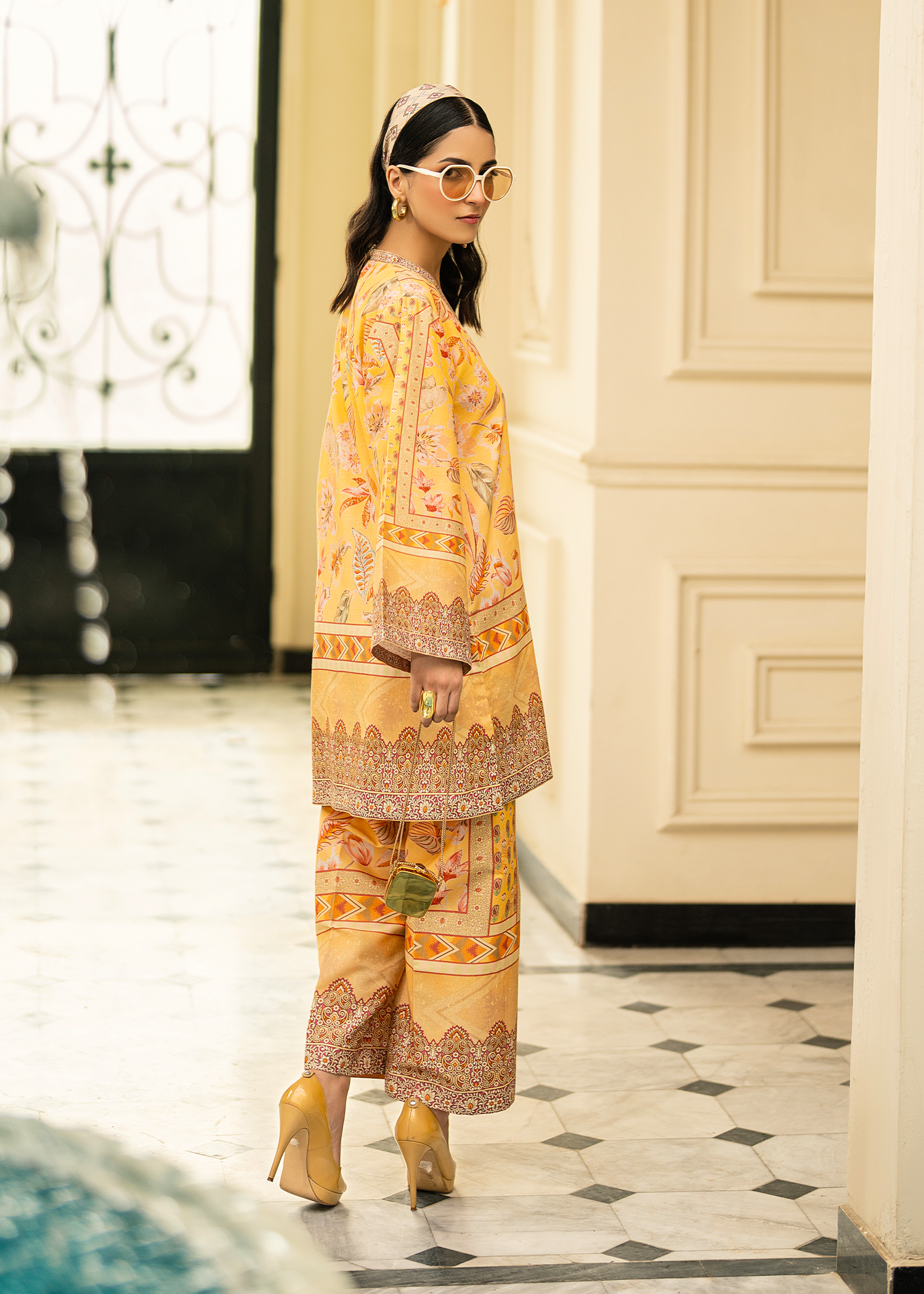 Marigold Yellow Printed Co-ord