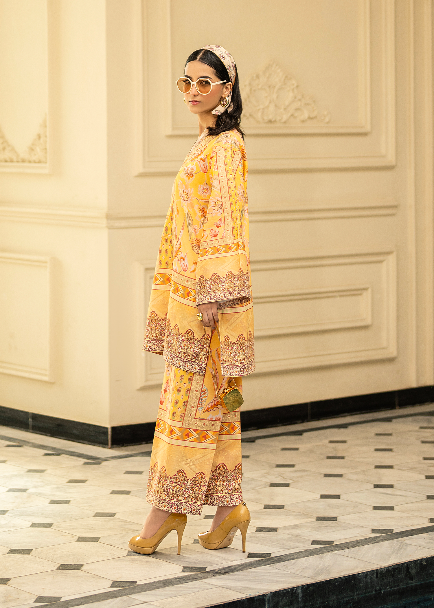 Marigold Yellow Printed Co-ord