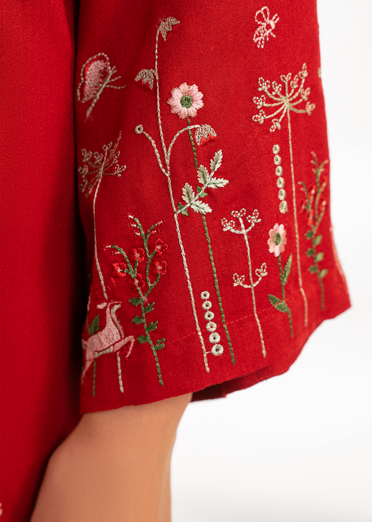 Red Embroidered Suit