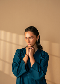 Teal Embroidered Suit