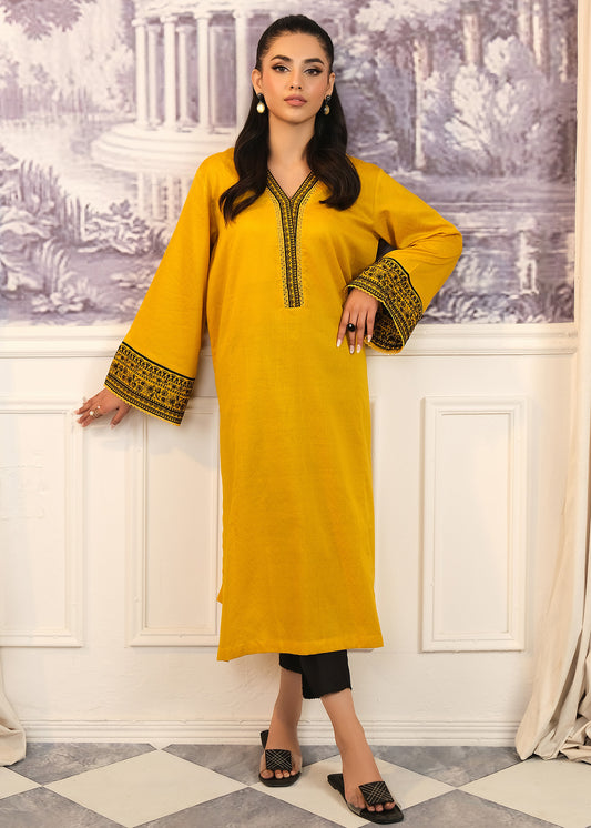 Mustard Embroidered Shirt