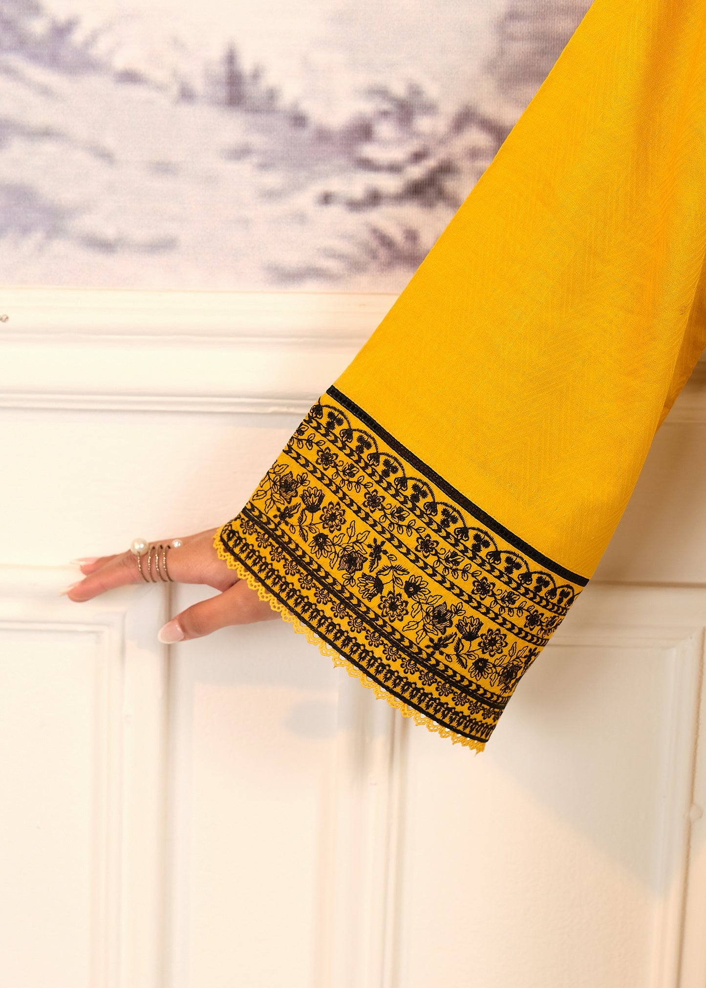 Mustard Embroidered Shirt