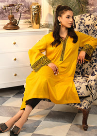 Mustard Embroidered Shirt