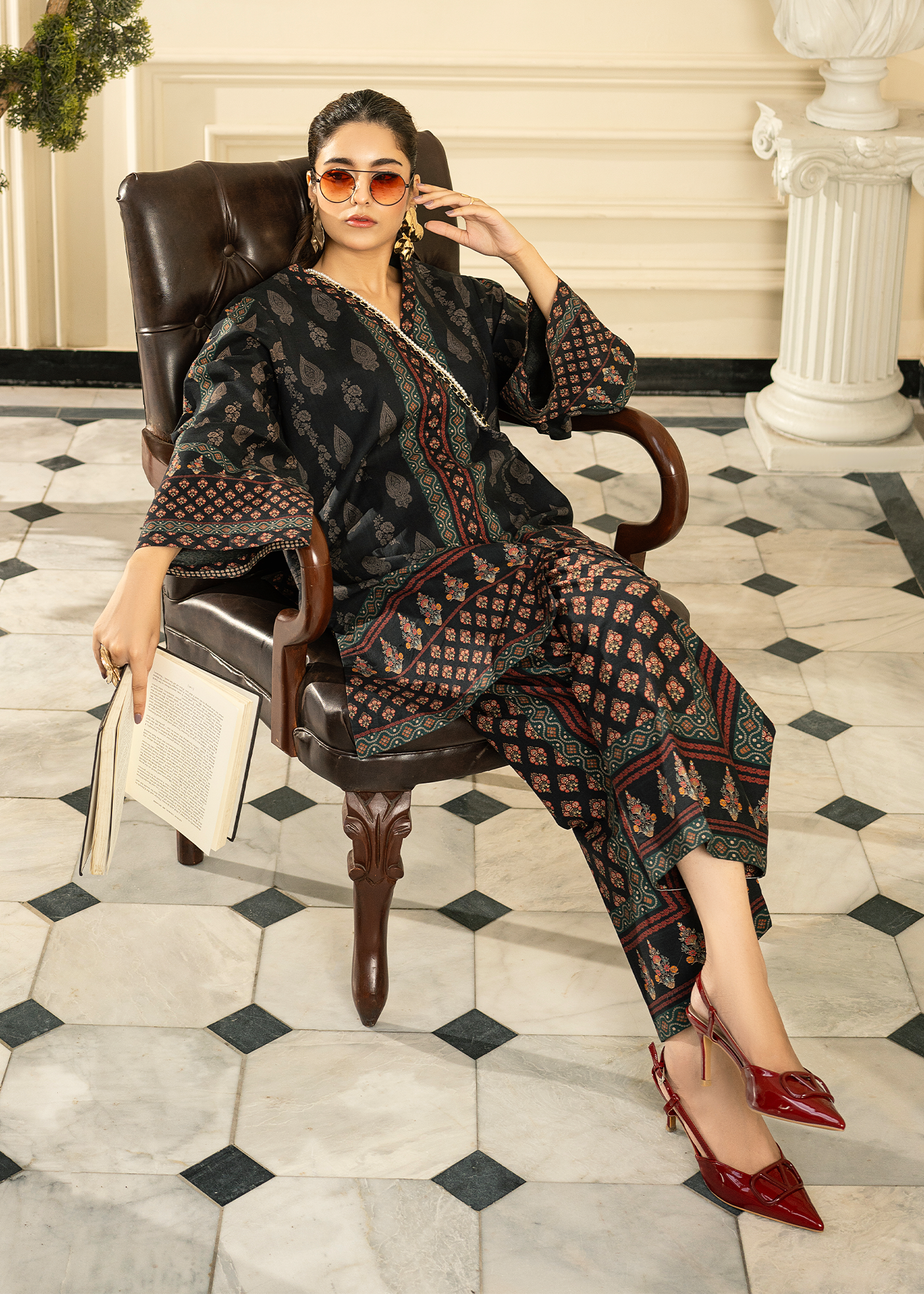Black Printed Co-ord