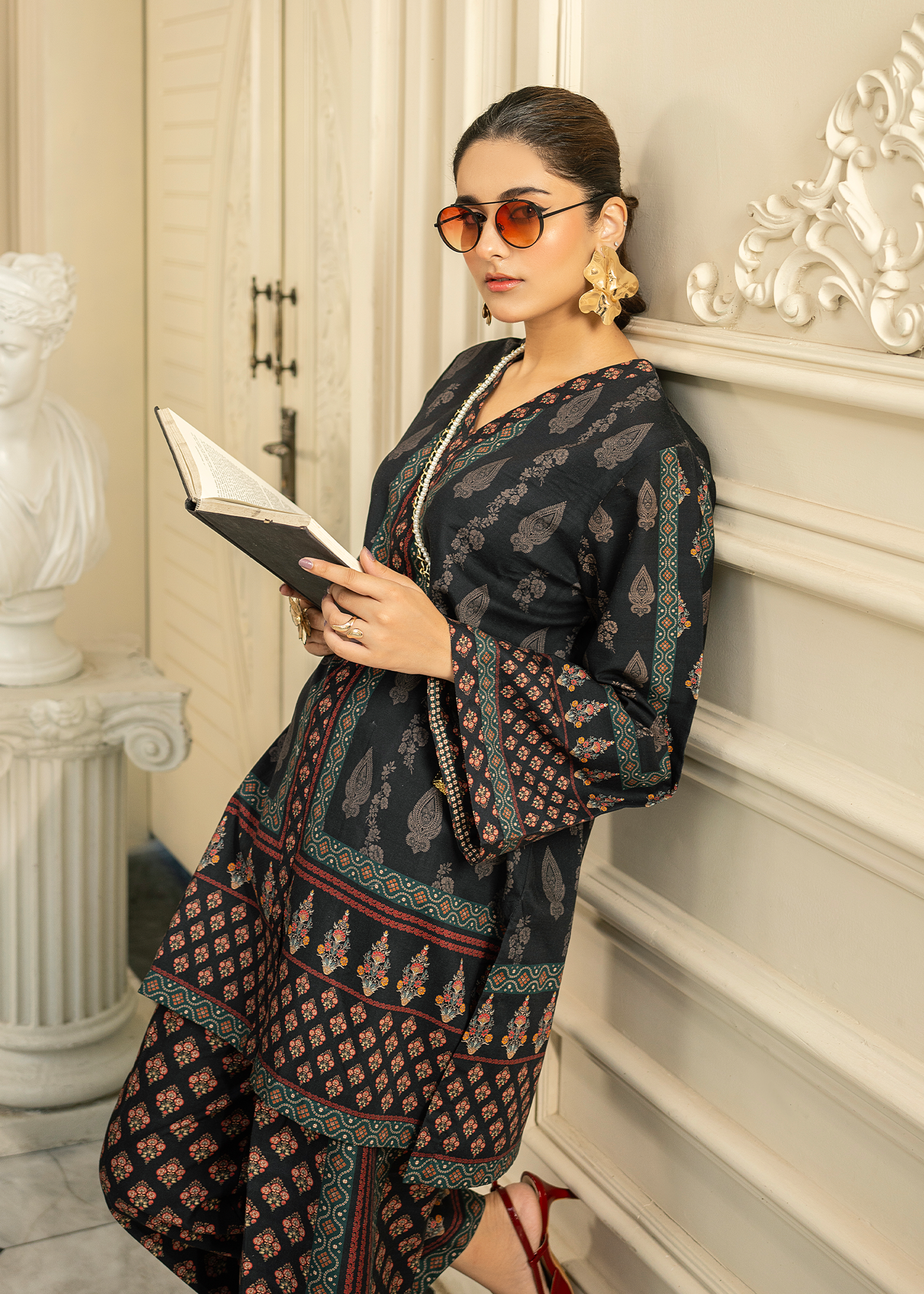 Black Printed Co-ord