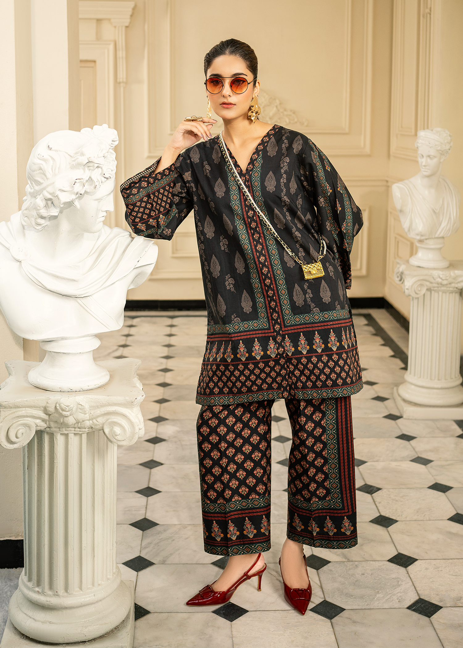 Black Printed Co-ord
