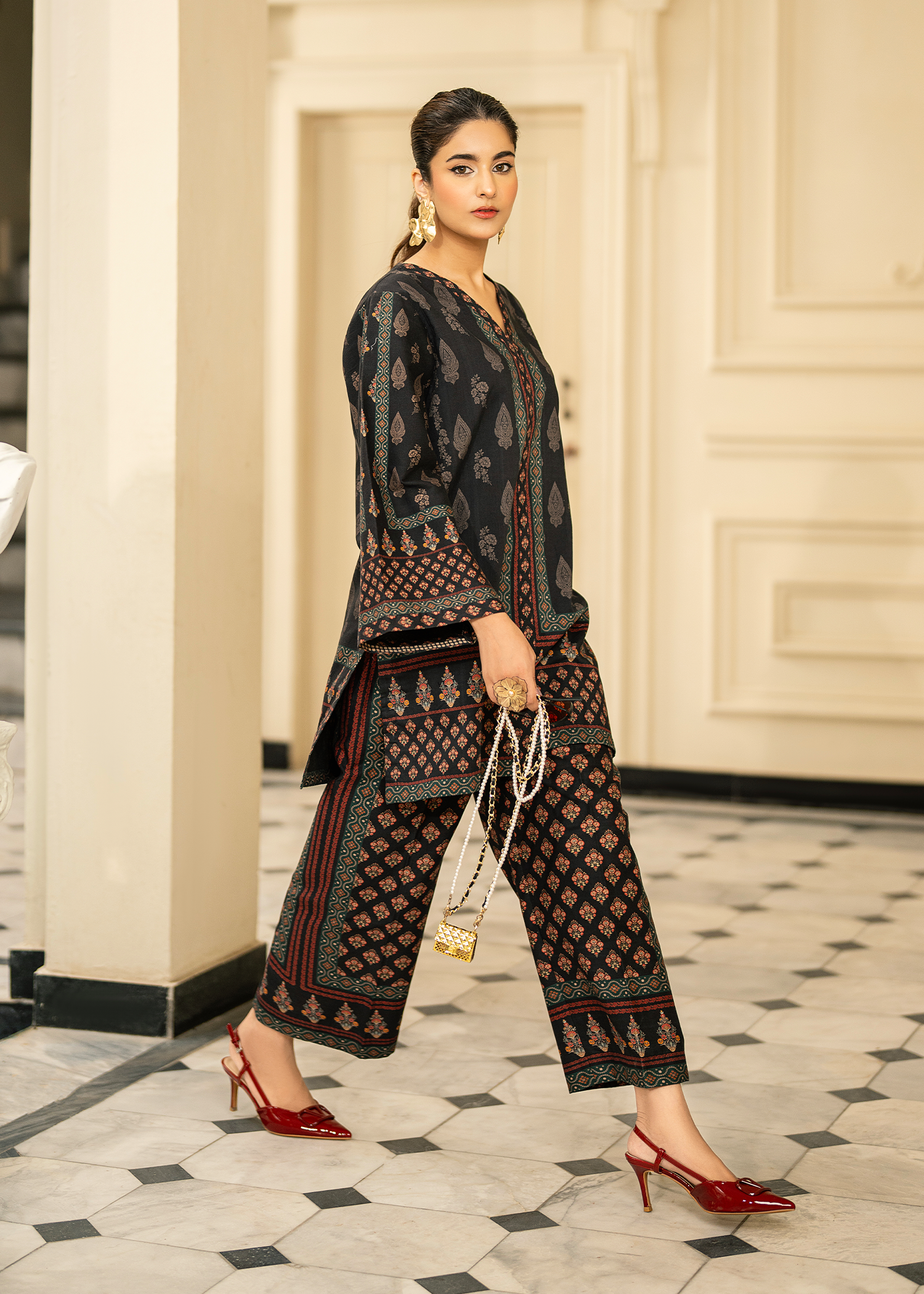 Black Printed Co-ord