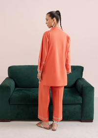 Orange Embroidered Co-ord