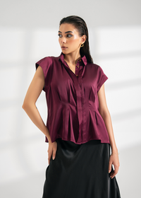 Plum Silk Blouse