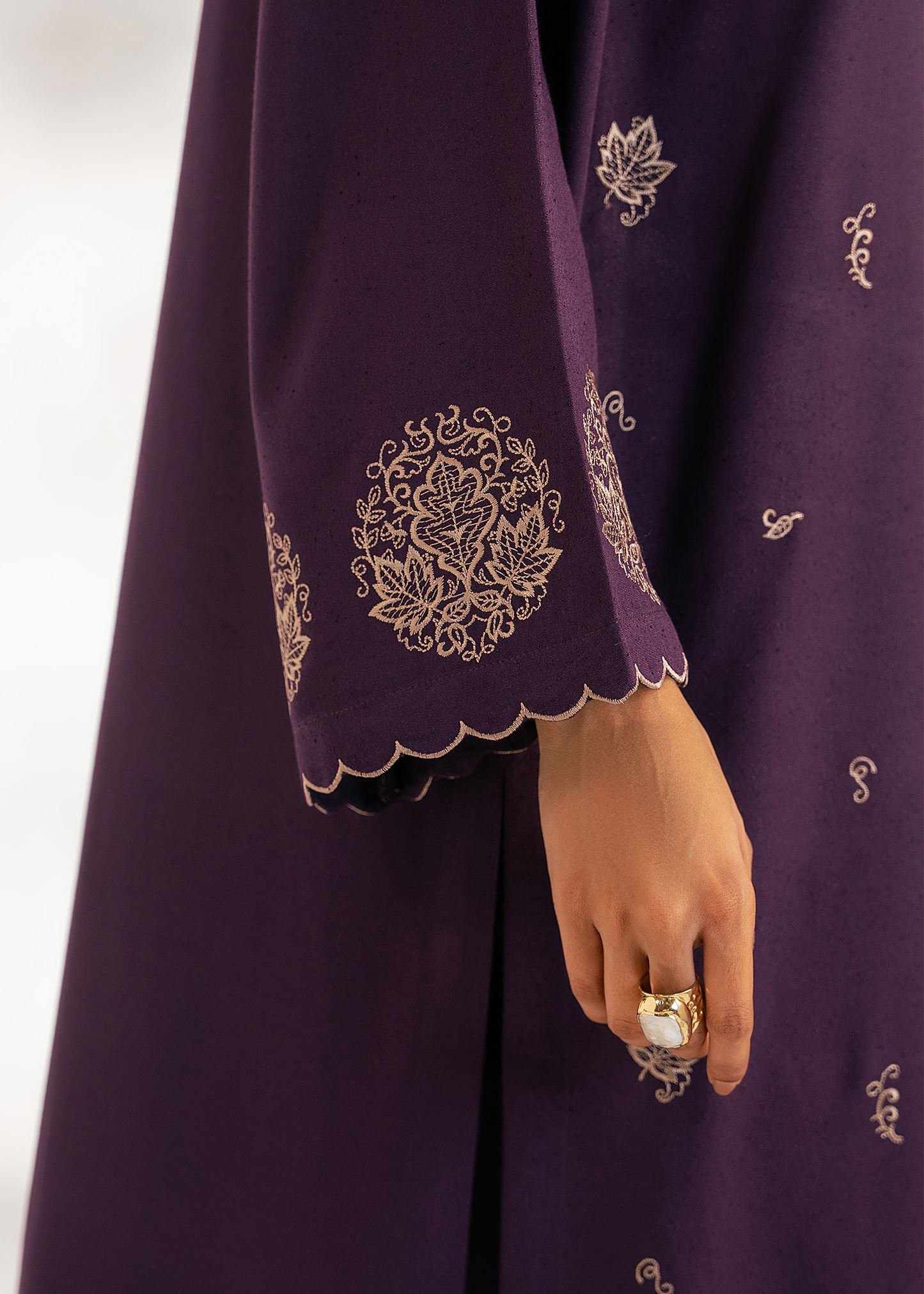 Purple Embroidered Suit