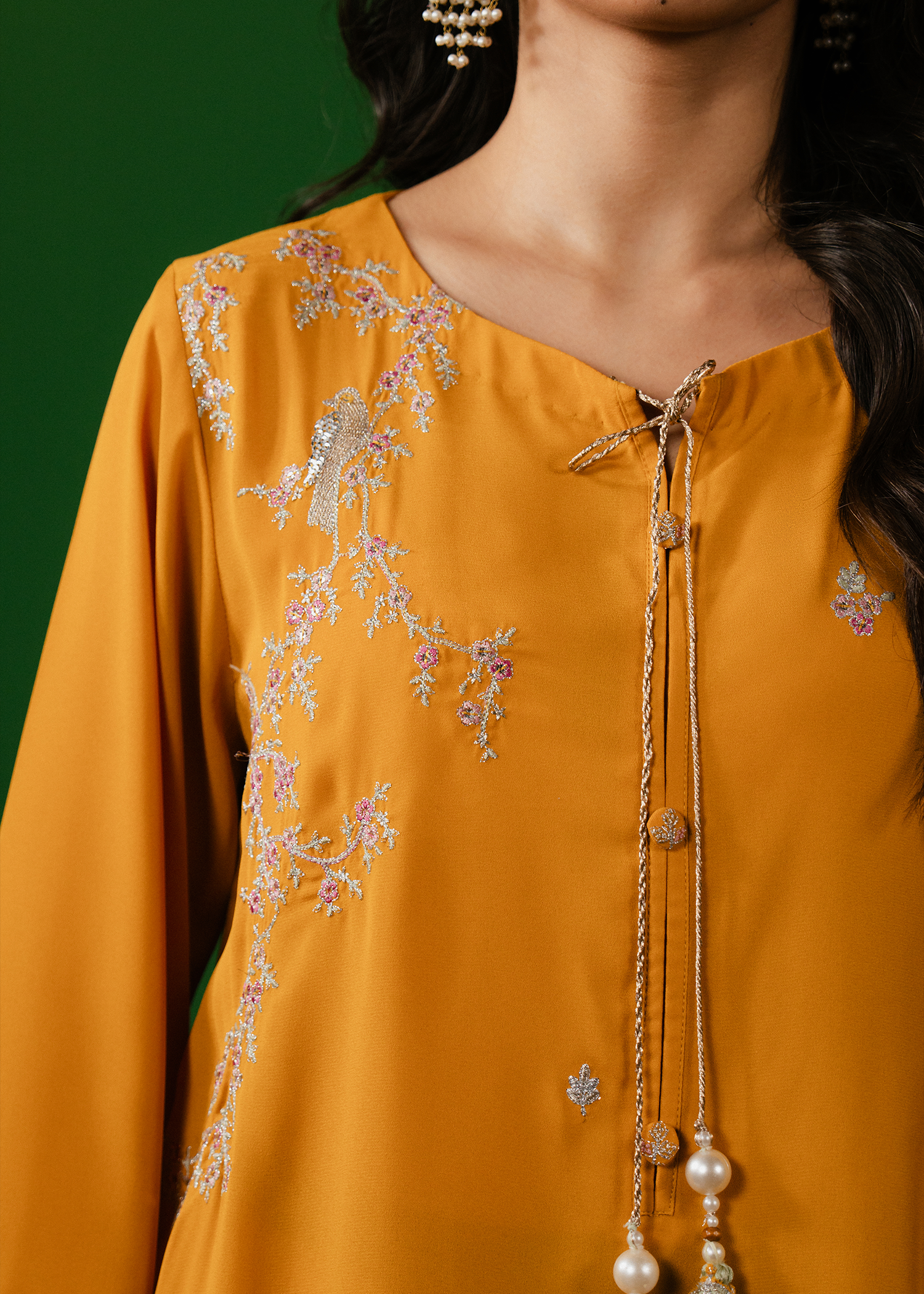 Tumeric Embroidered Suit