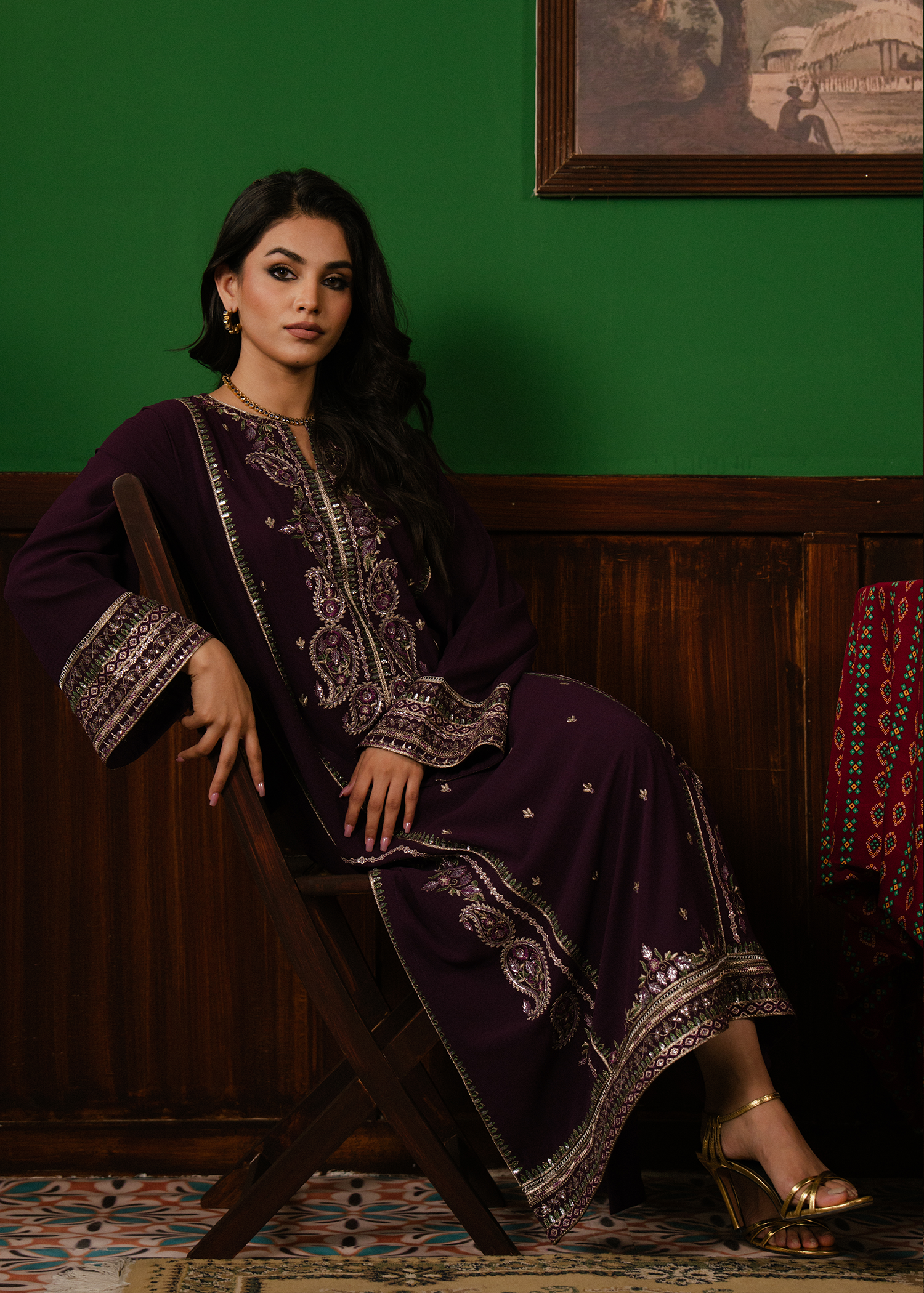 embroidered womens suit