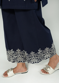Navy Embroidered Co-ord