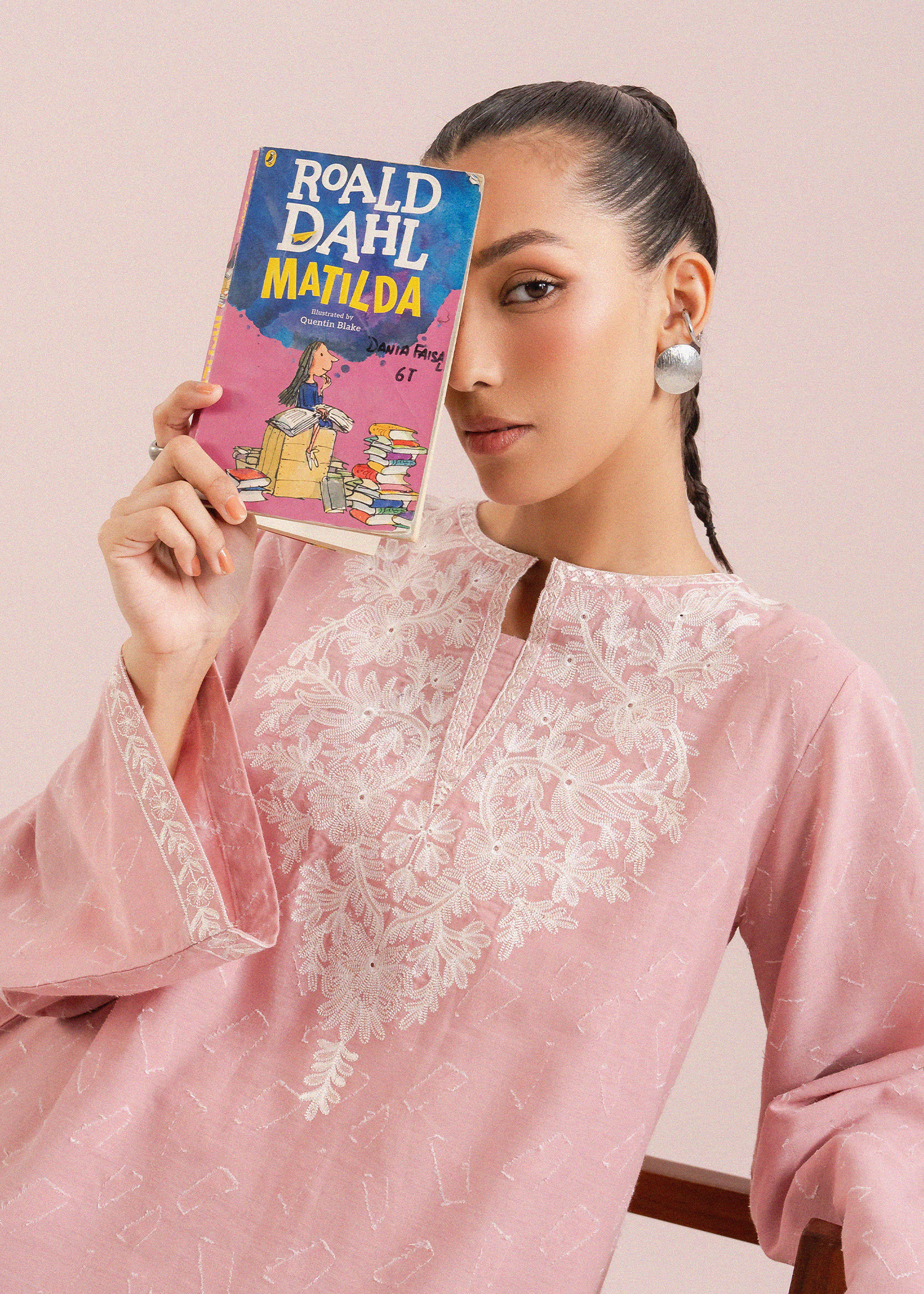 Light Pink Embroidered Co-ord