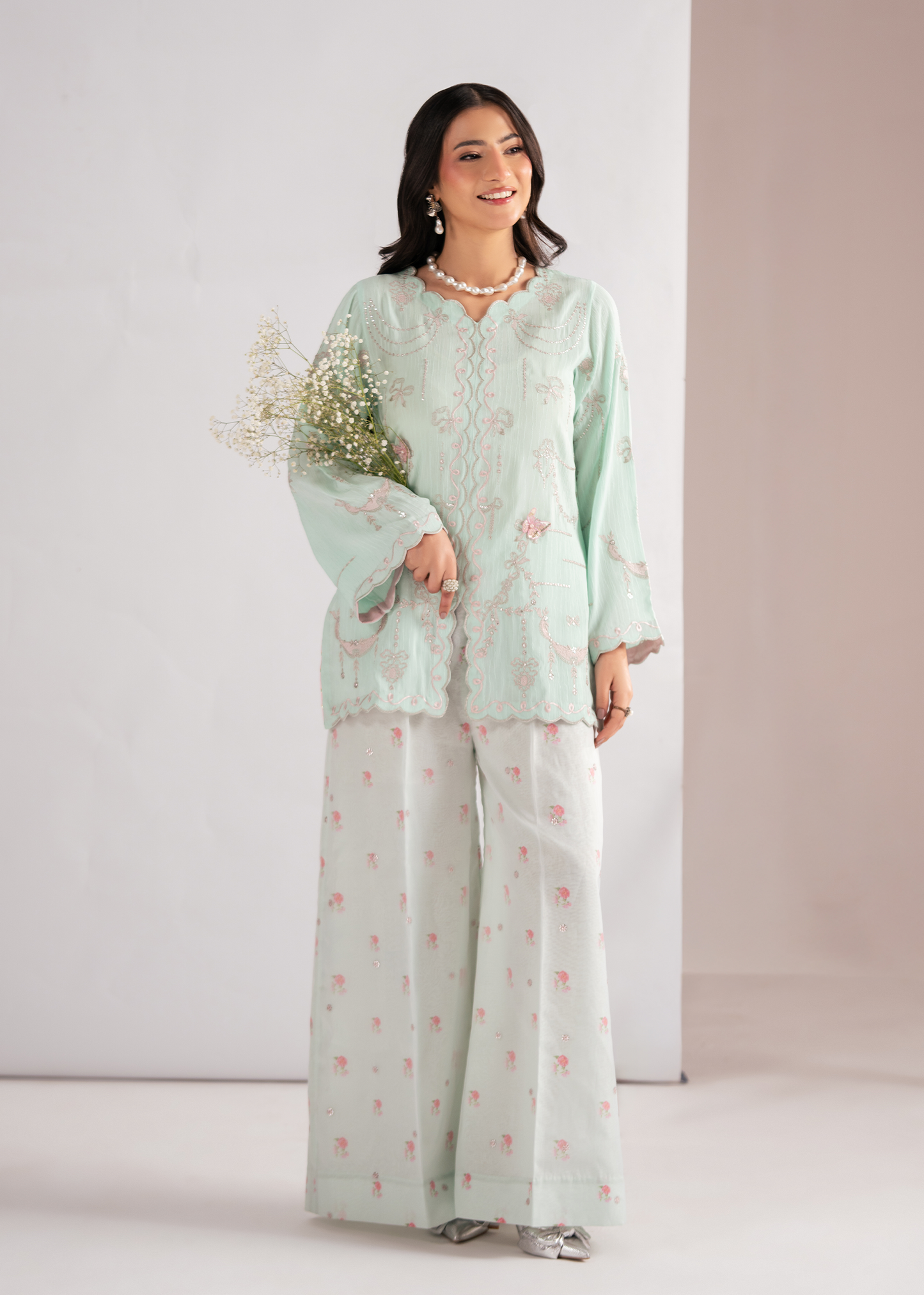 Selene Mint Green Festive Pret