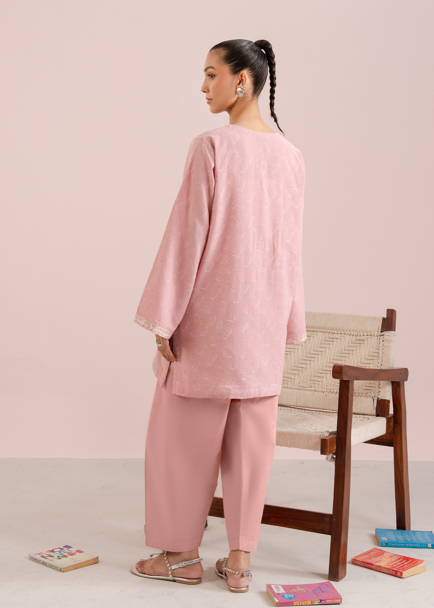 Light Pink Embroidered Co-ord