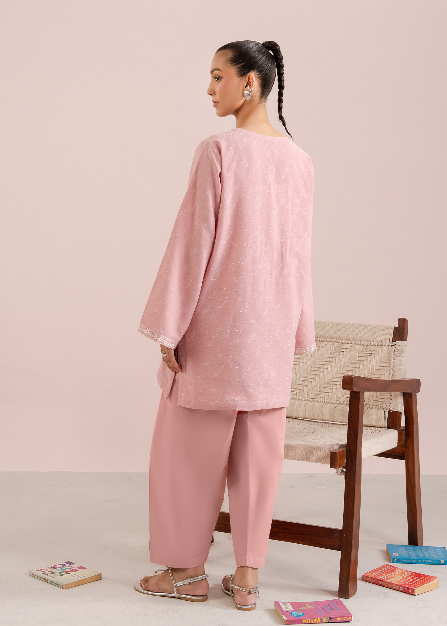 Light Pink Embroidered Co-ord