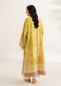 Lime Printed Embroidered Shirt