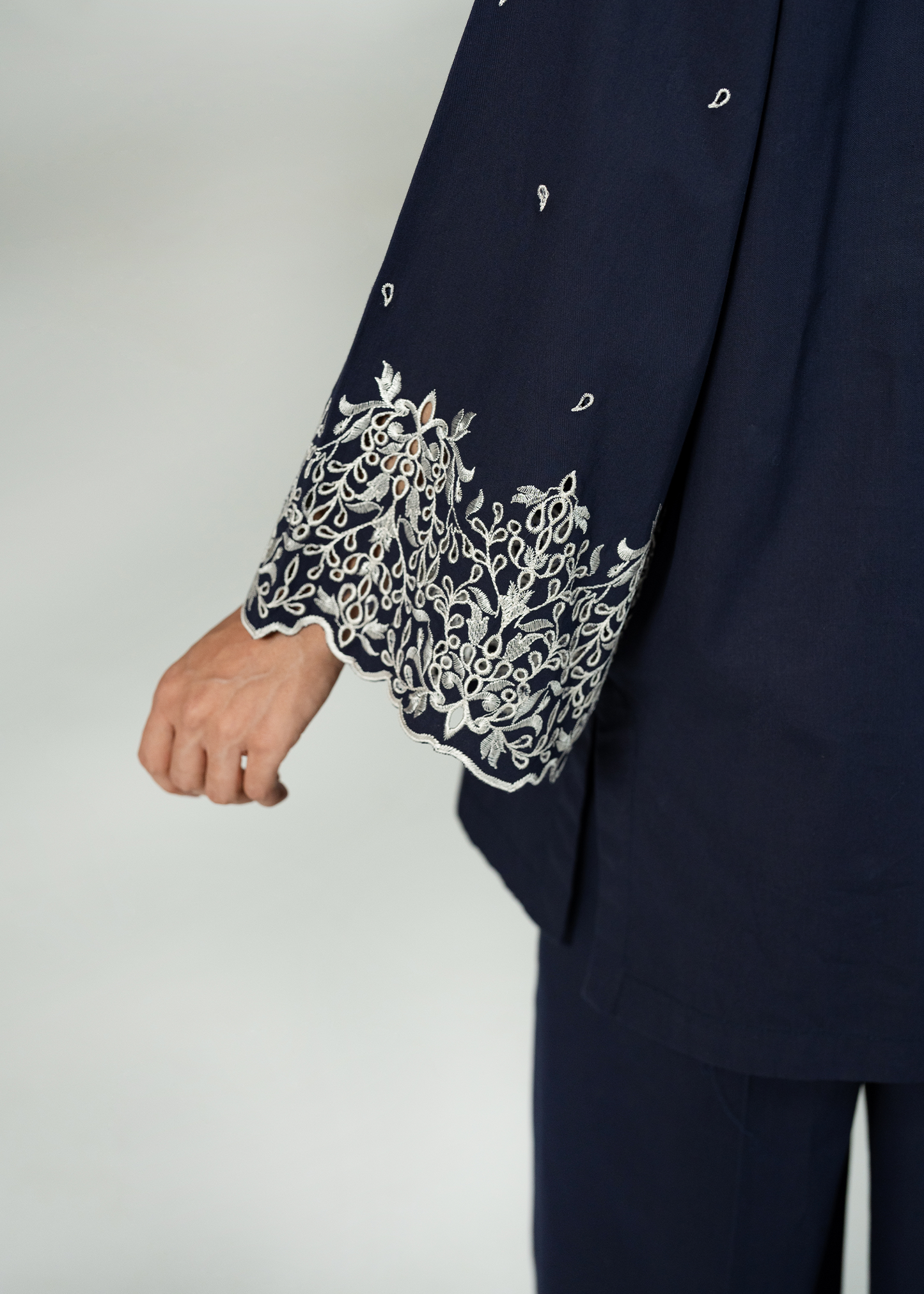 Navy Embroidered Co-ord