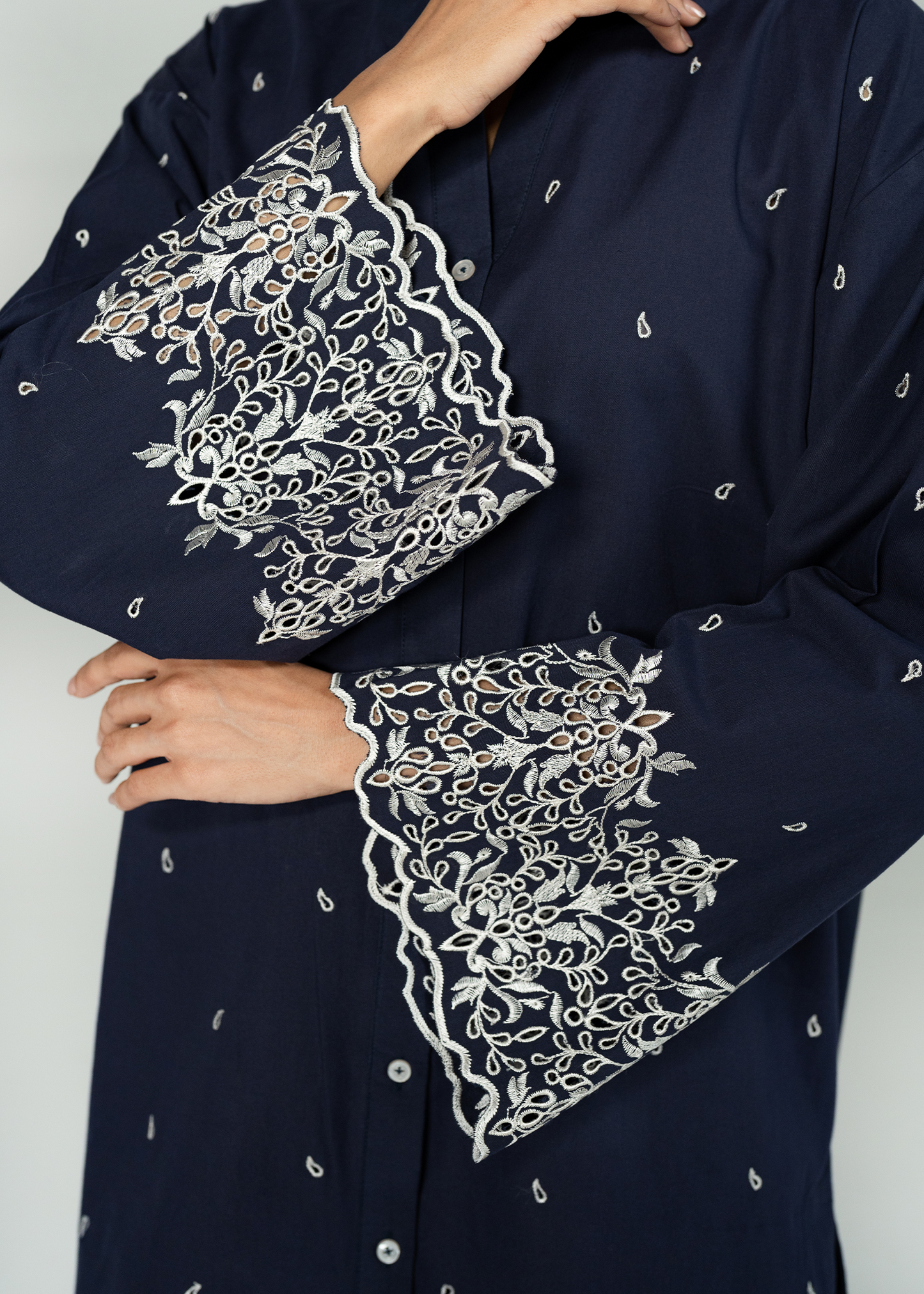 Navy Embroidered Co-ord