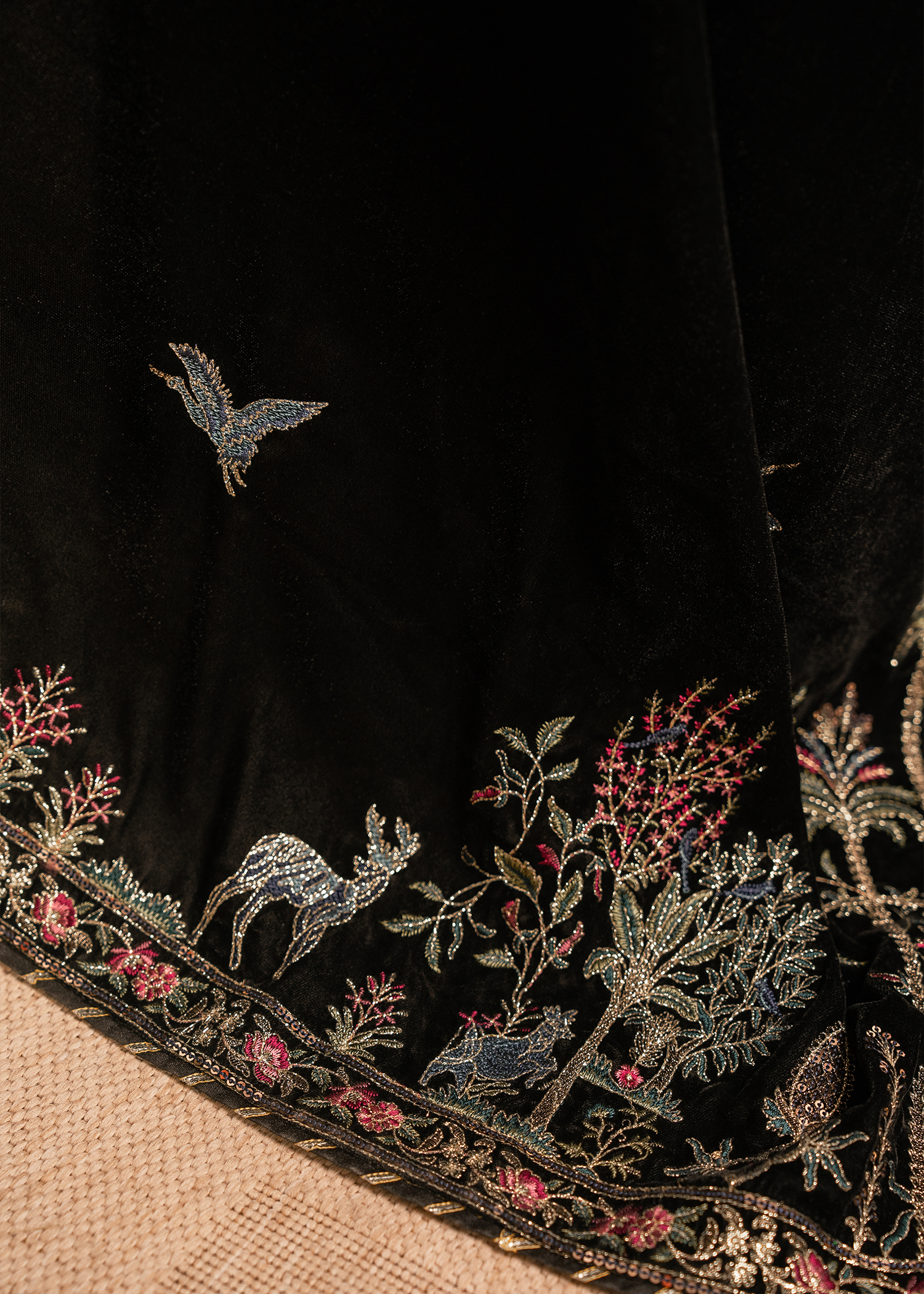 Black Velvet Shawl