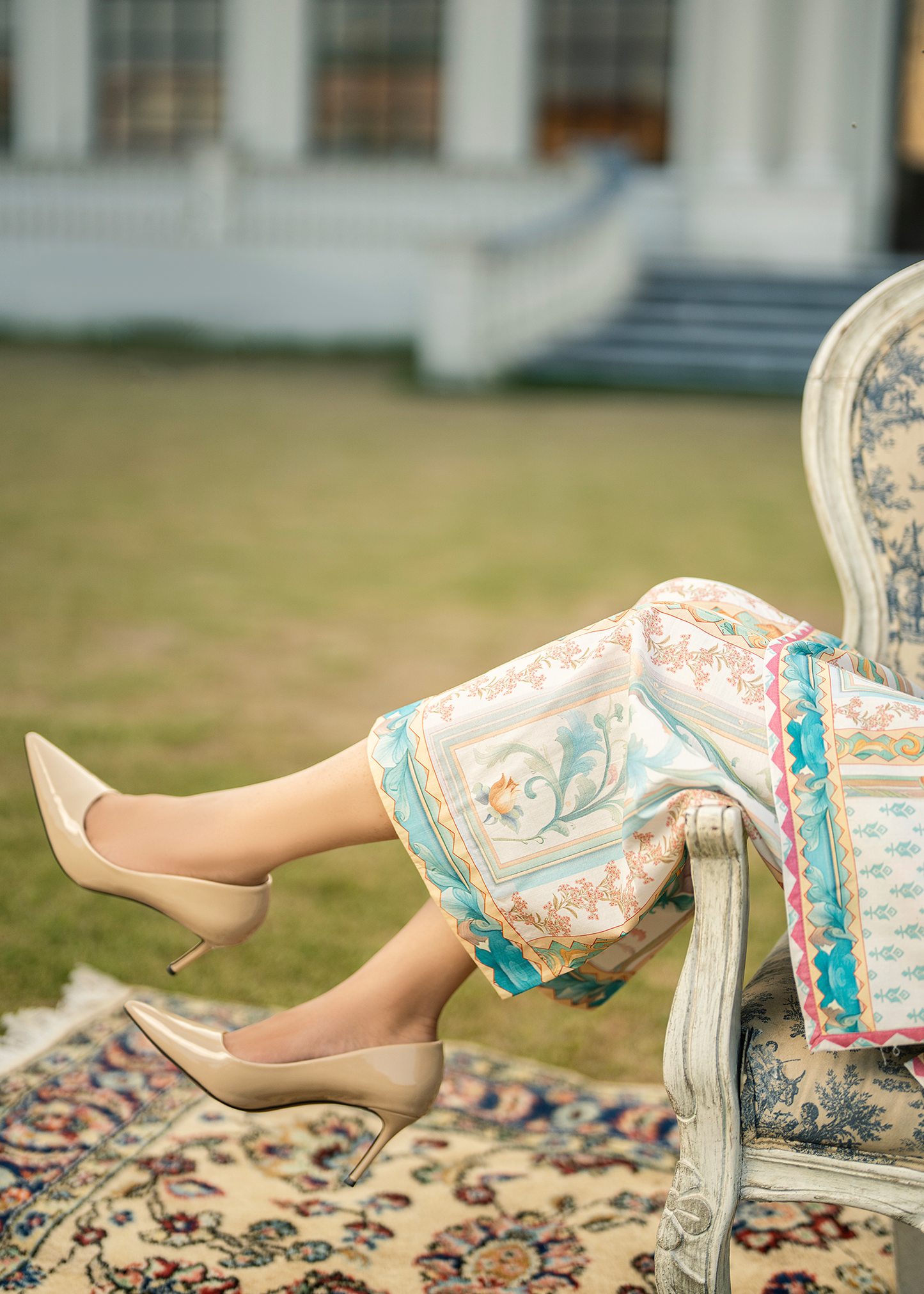 White Printed Co-ord