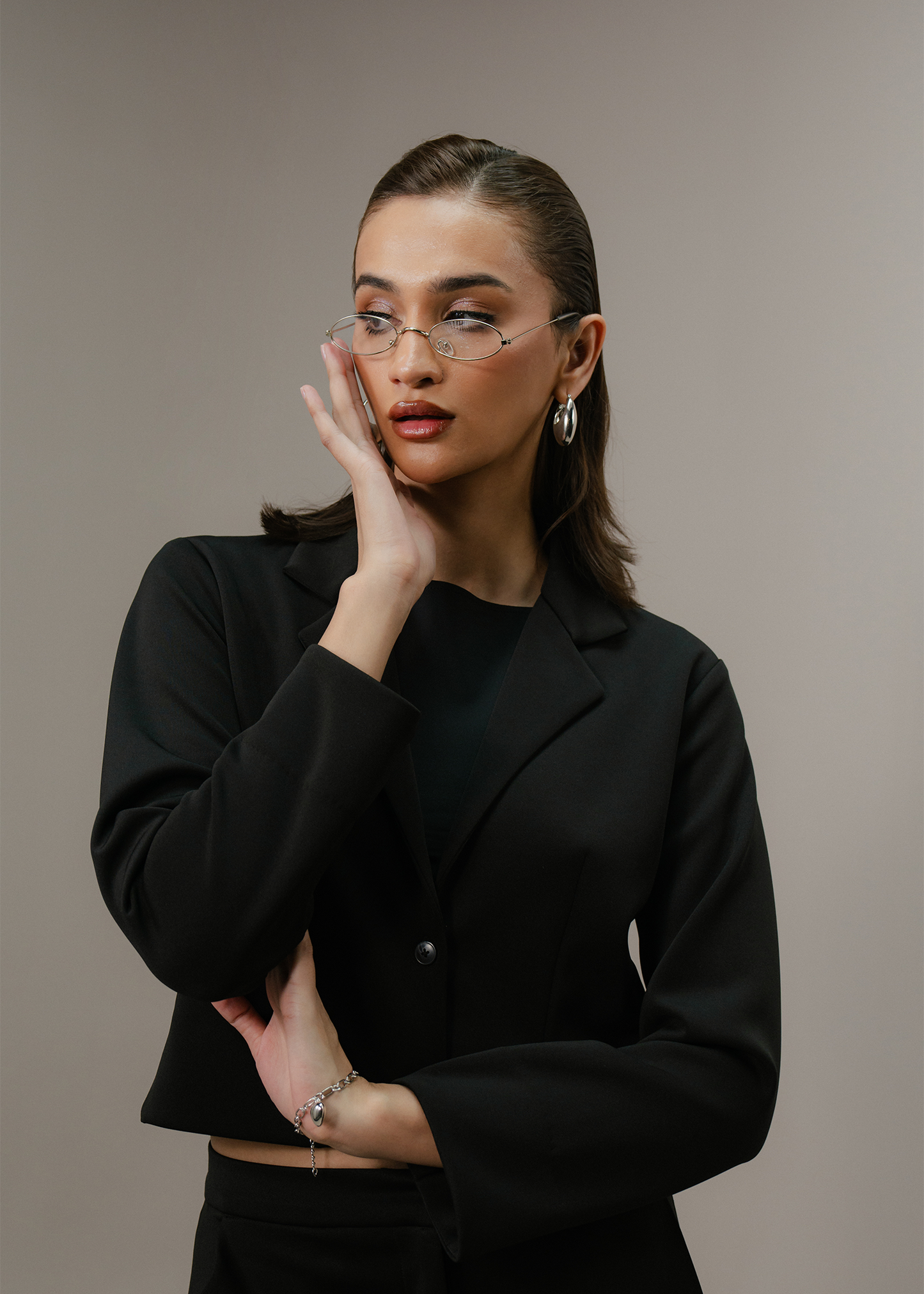 Black Scuba Short Blazer